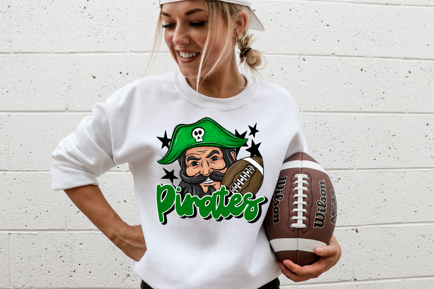 Pirates with mascot- green