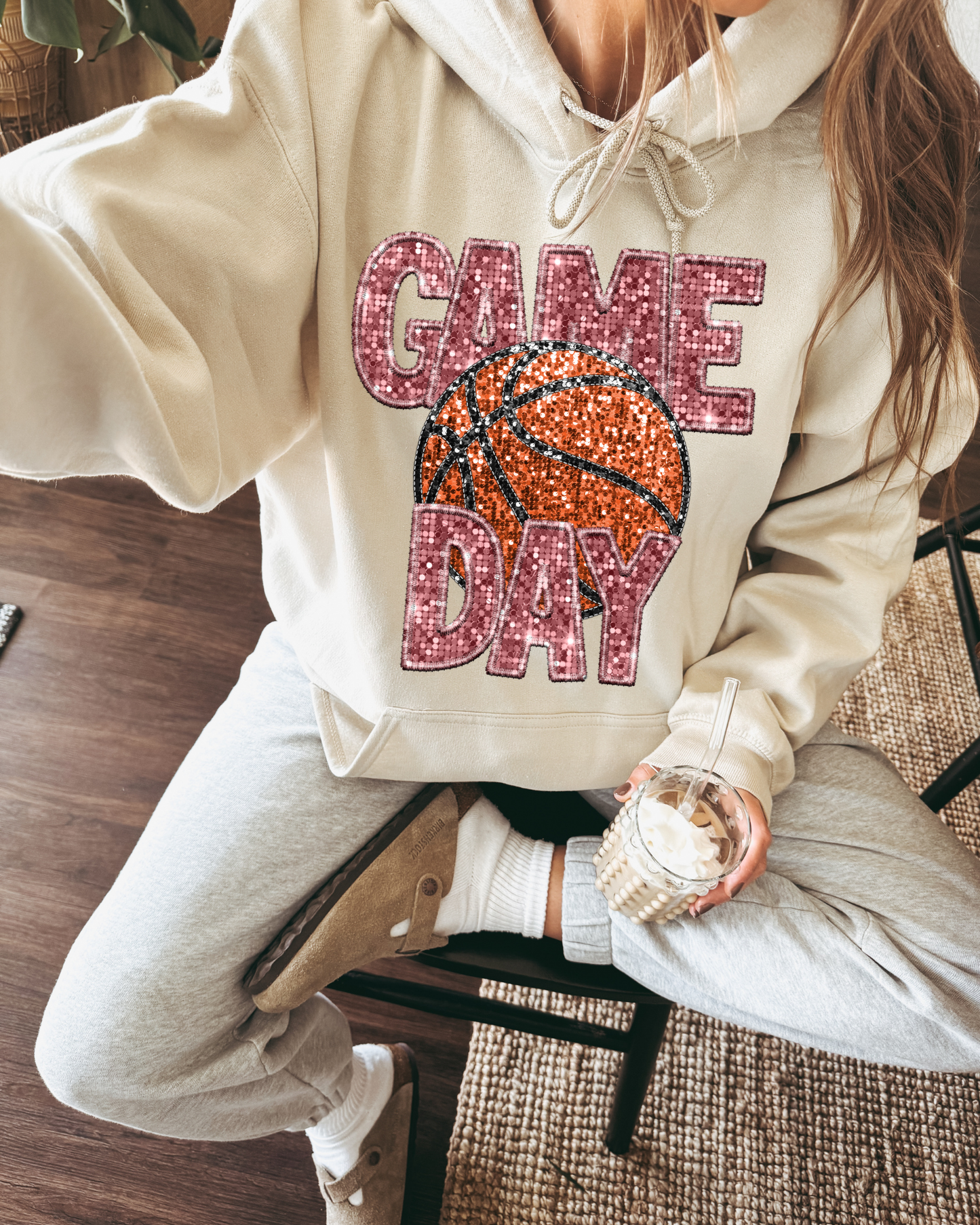 Game Time Basketball Pink Glitter