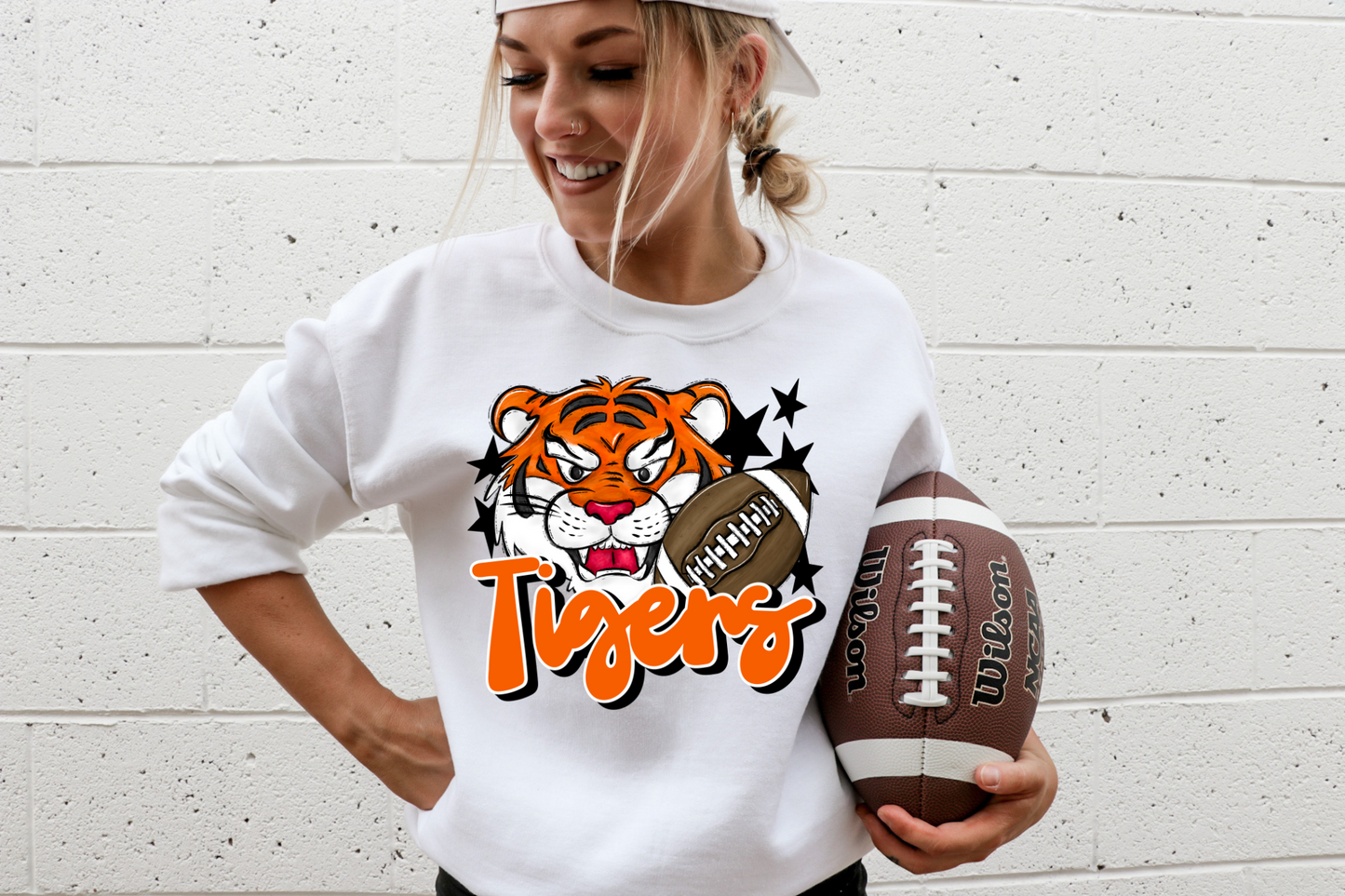 Tigers with mascot-orange
