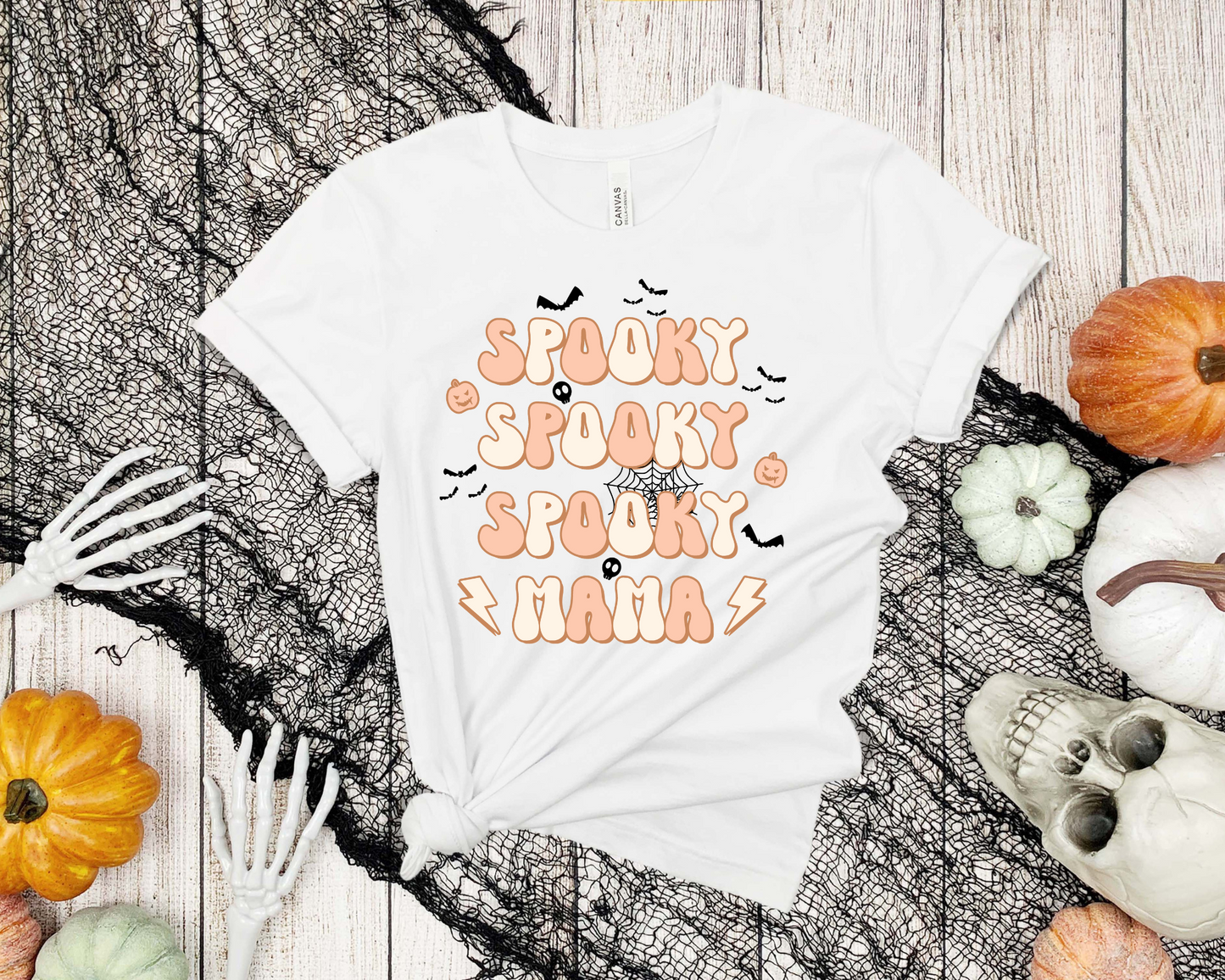 Spooky mama, white and orange