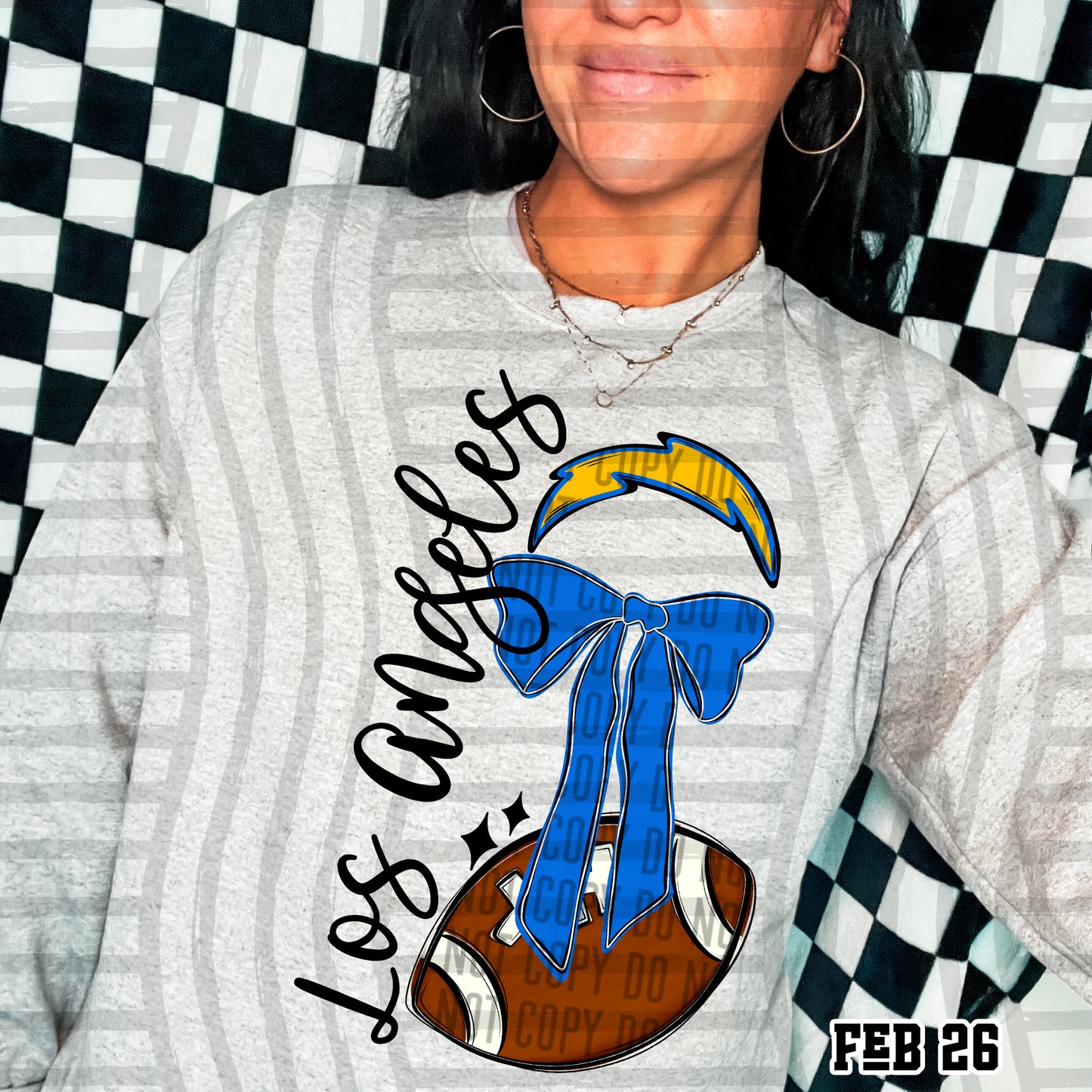 LOS ANGELES CHARGERS FOOTBALL BOW