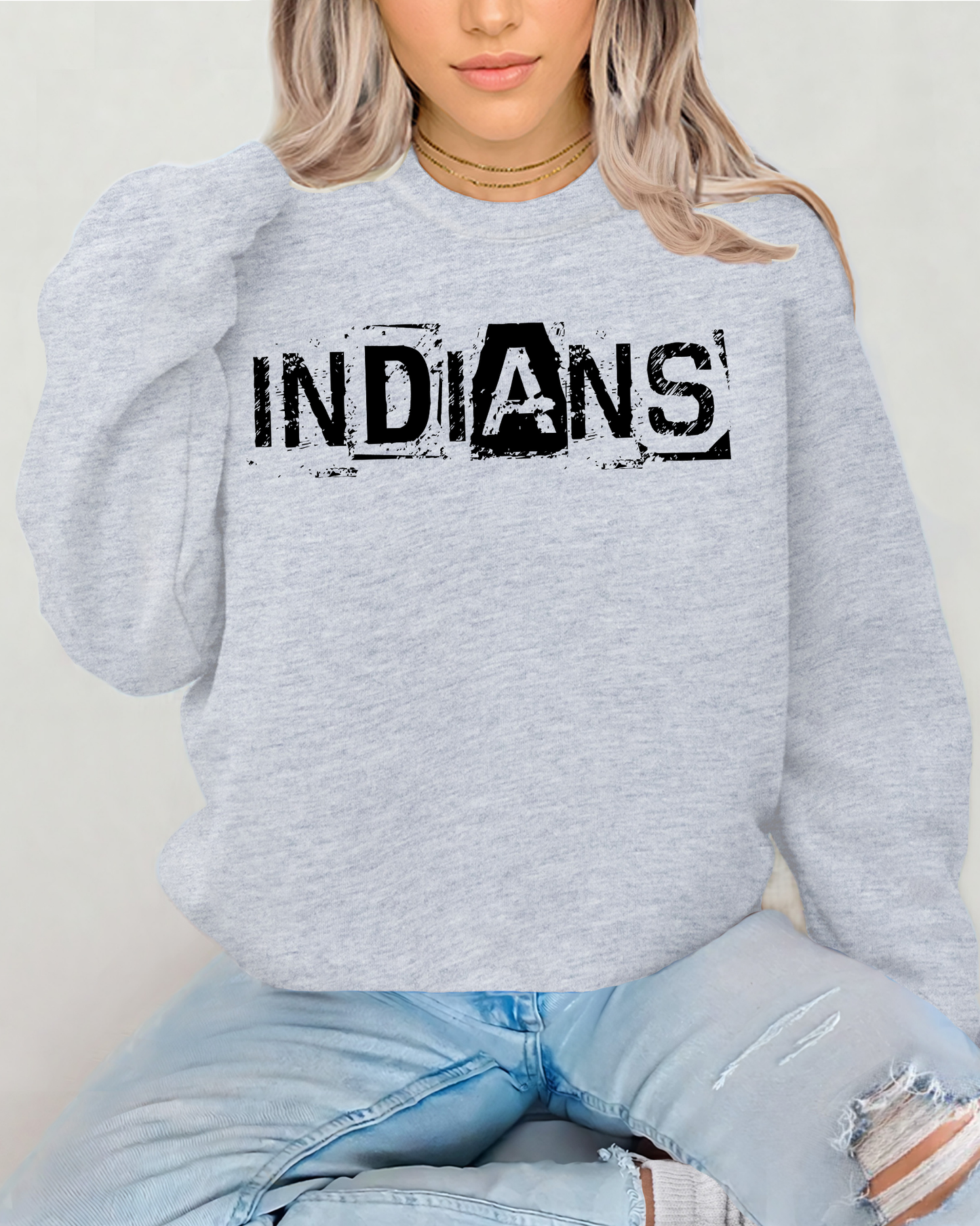Indians Black And White Spray Paint Letters