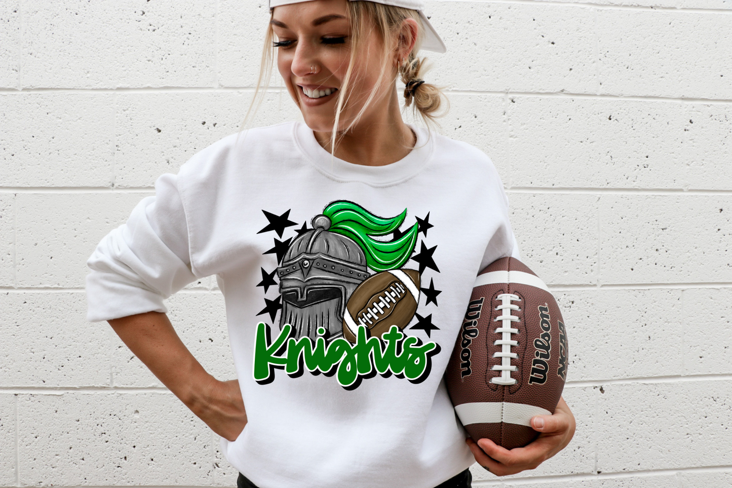 Knights with mascot- green