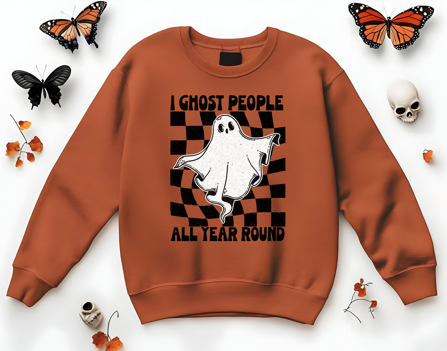 Checkered I ghost people all year round
