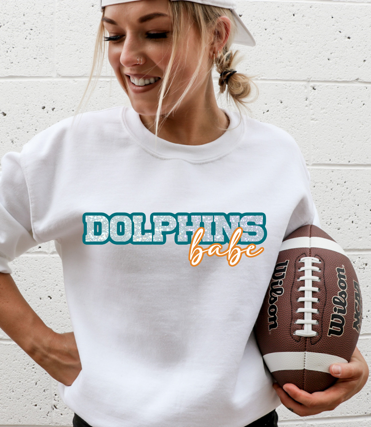 Dolphins babe GLITTER - DTF Print