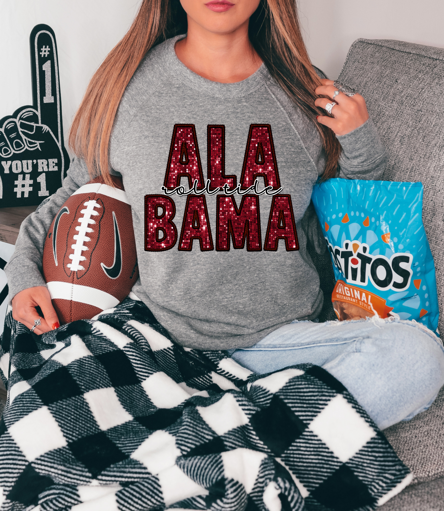 Alabama roll tide, sequin