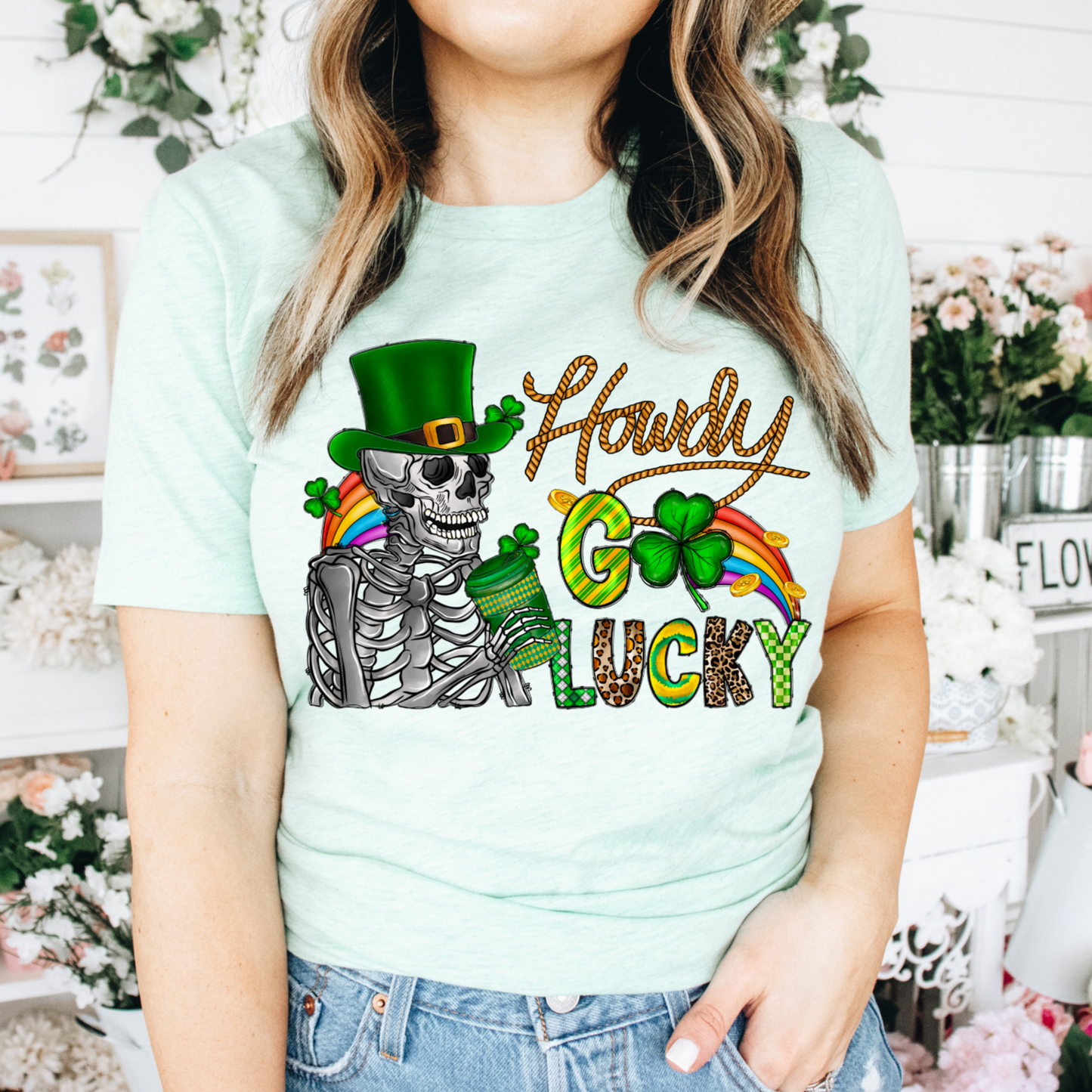 Howdy Go Lucky Skeleton- DTF Transfer