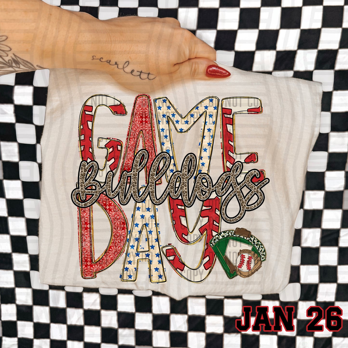 BASEBALL GAME DAY CHEETAH BULLDOGS