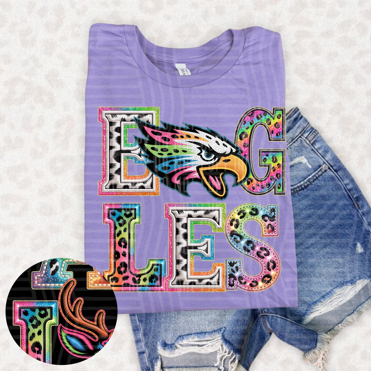 Eagles (pink neon leopard)
