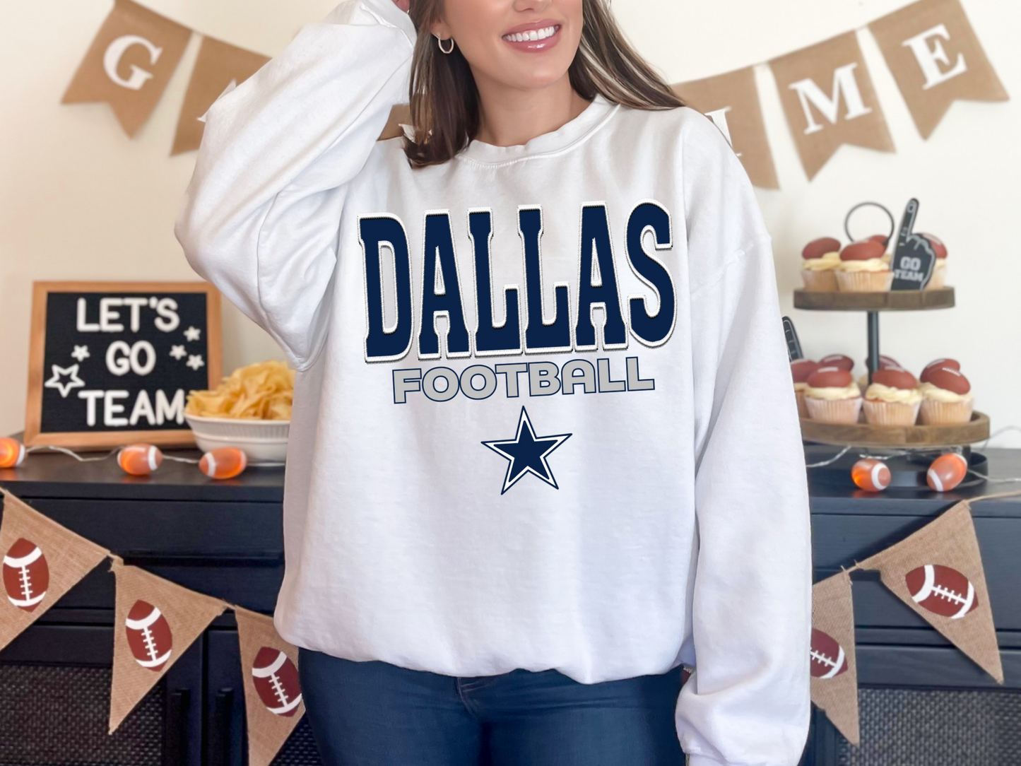Faux Embroidery Dallas Football