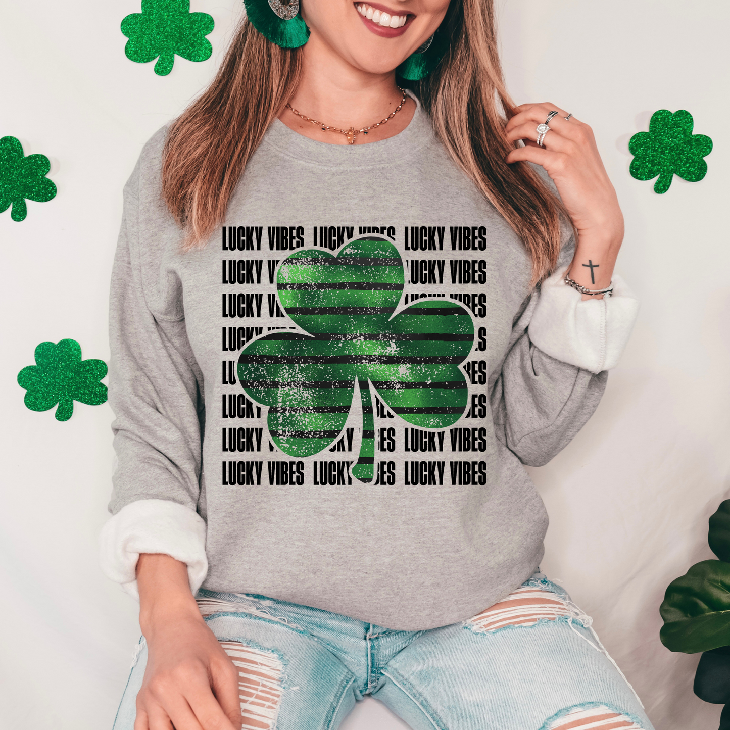 Lucky Vibes With Green Tiger Clover