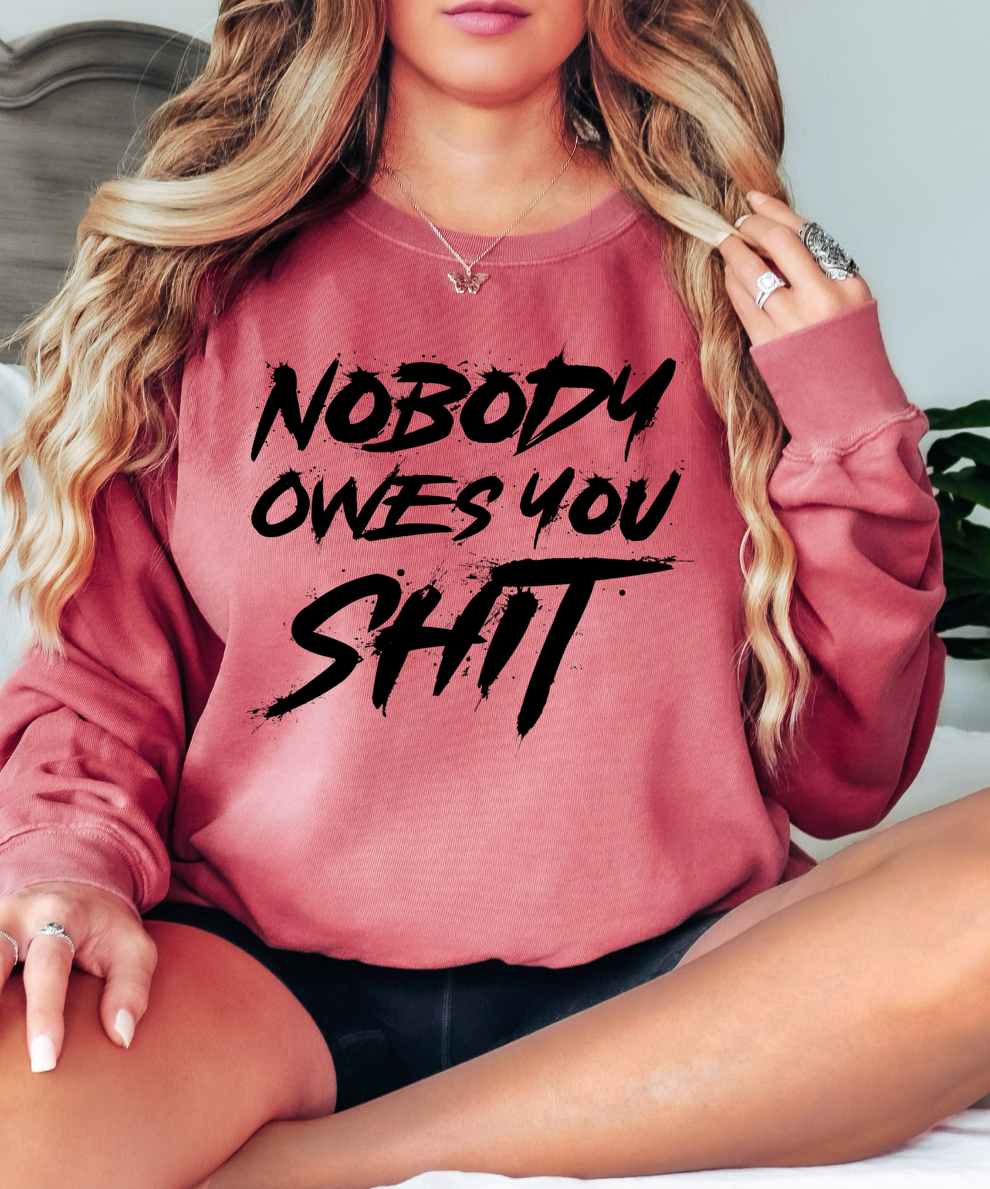 Nobody owes you shit - black
