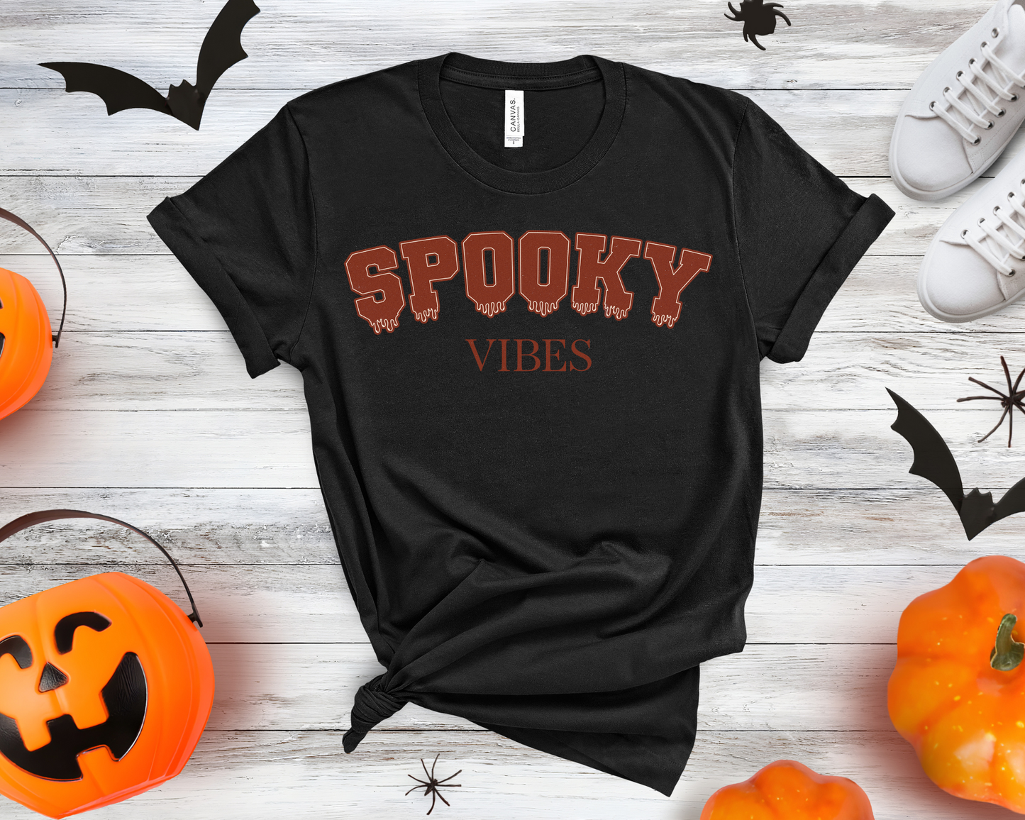 Spooky vibes, red and yellow