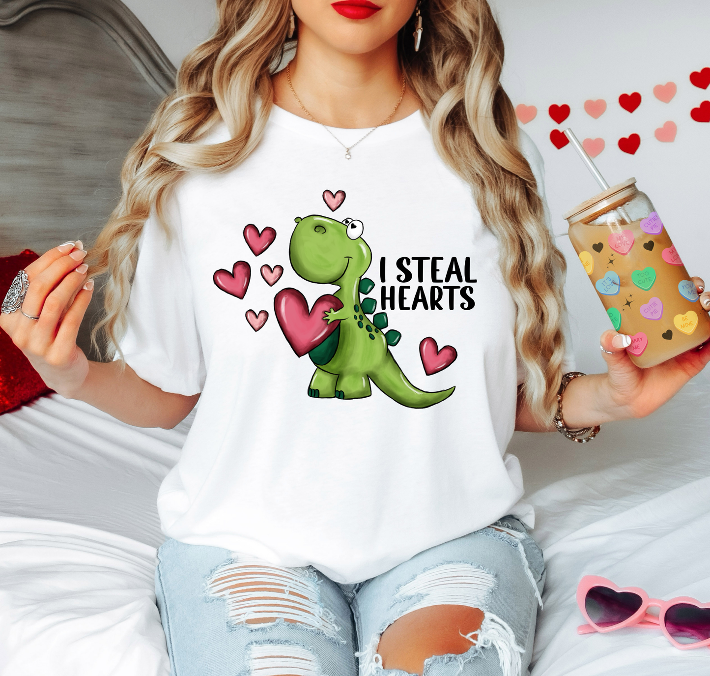 I Steal Hearts Dinosaur Hearts