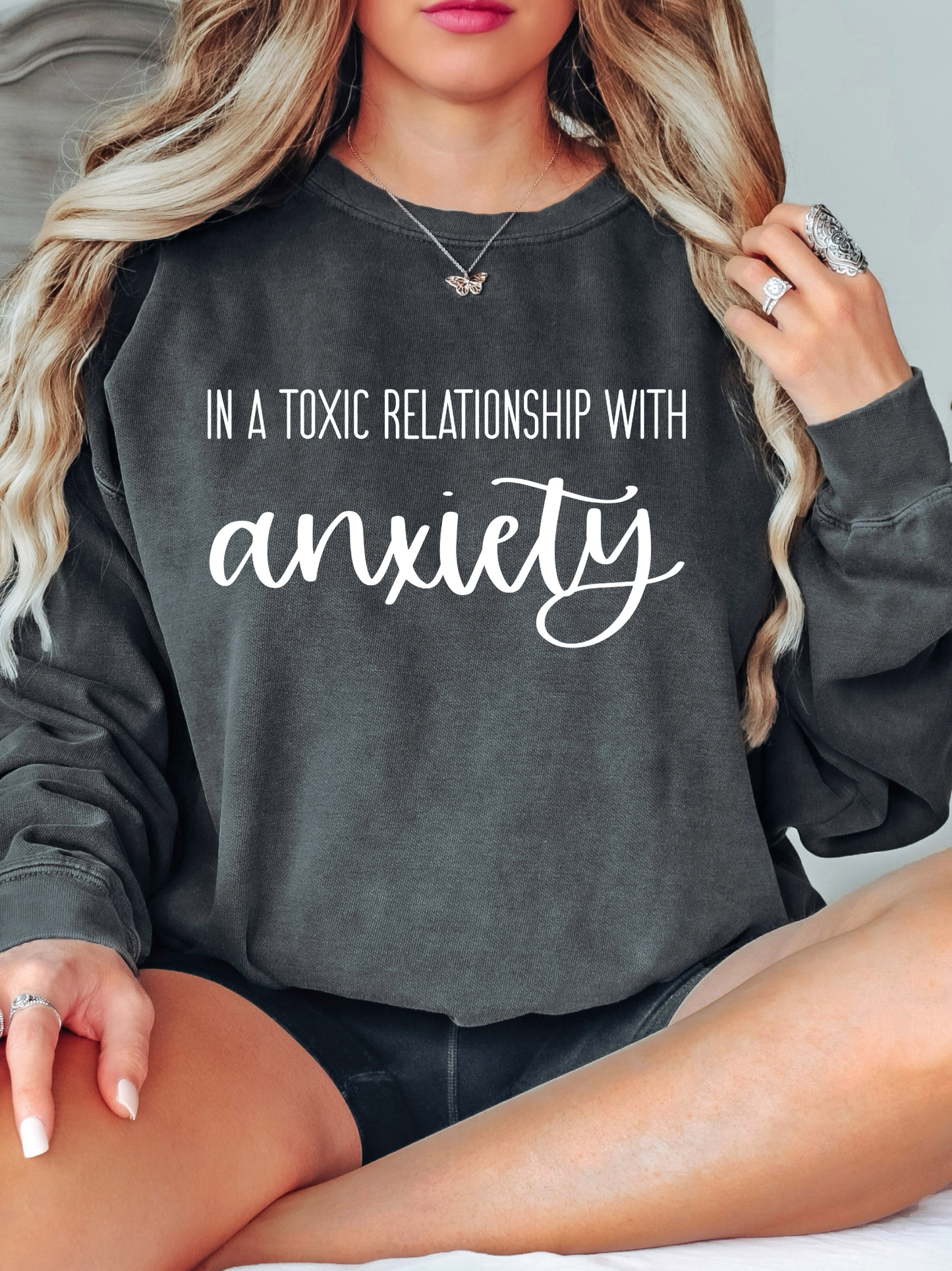 In A Toxic Relationship With Anxiety - DTF Transfer