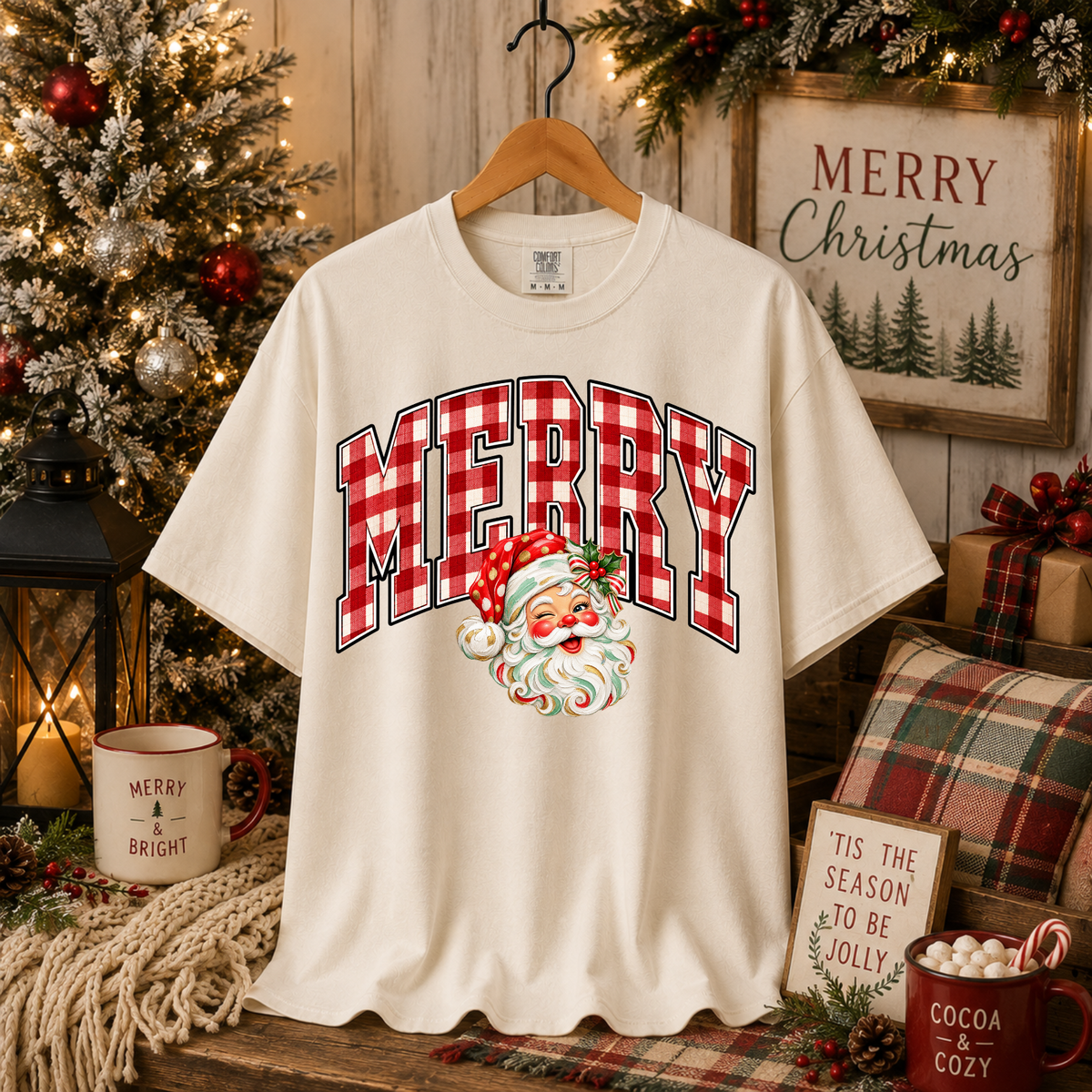 Retro Leopard Merry Christmas