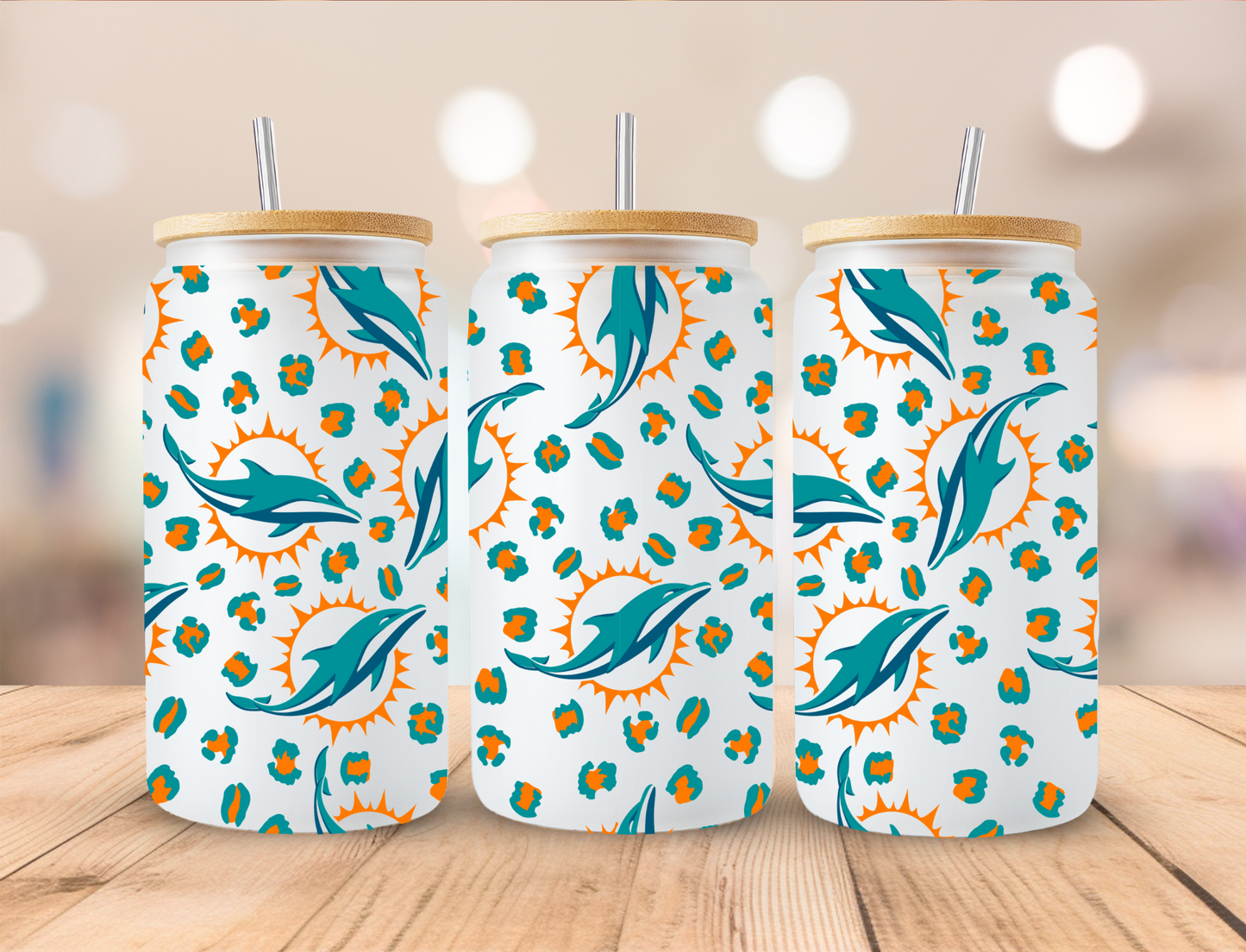 Miami Dolphins Leopard - UV Libby Wrap