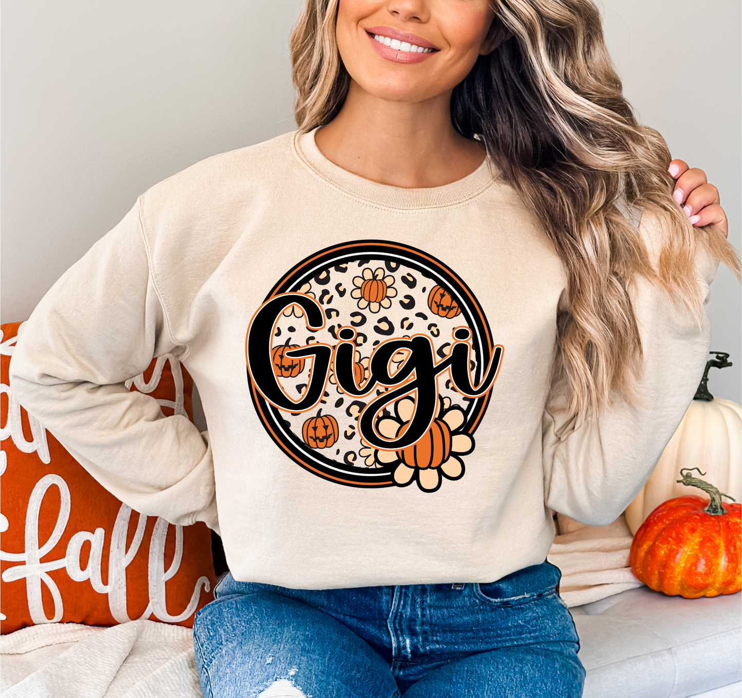 Gigi - cheetah print and pumpkins