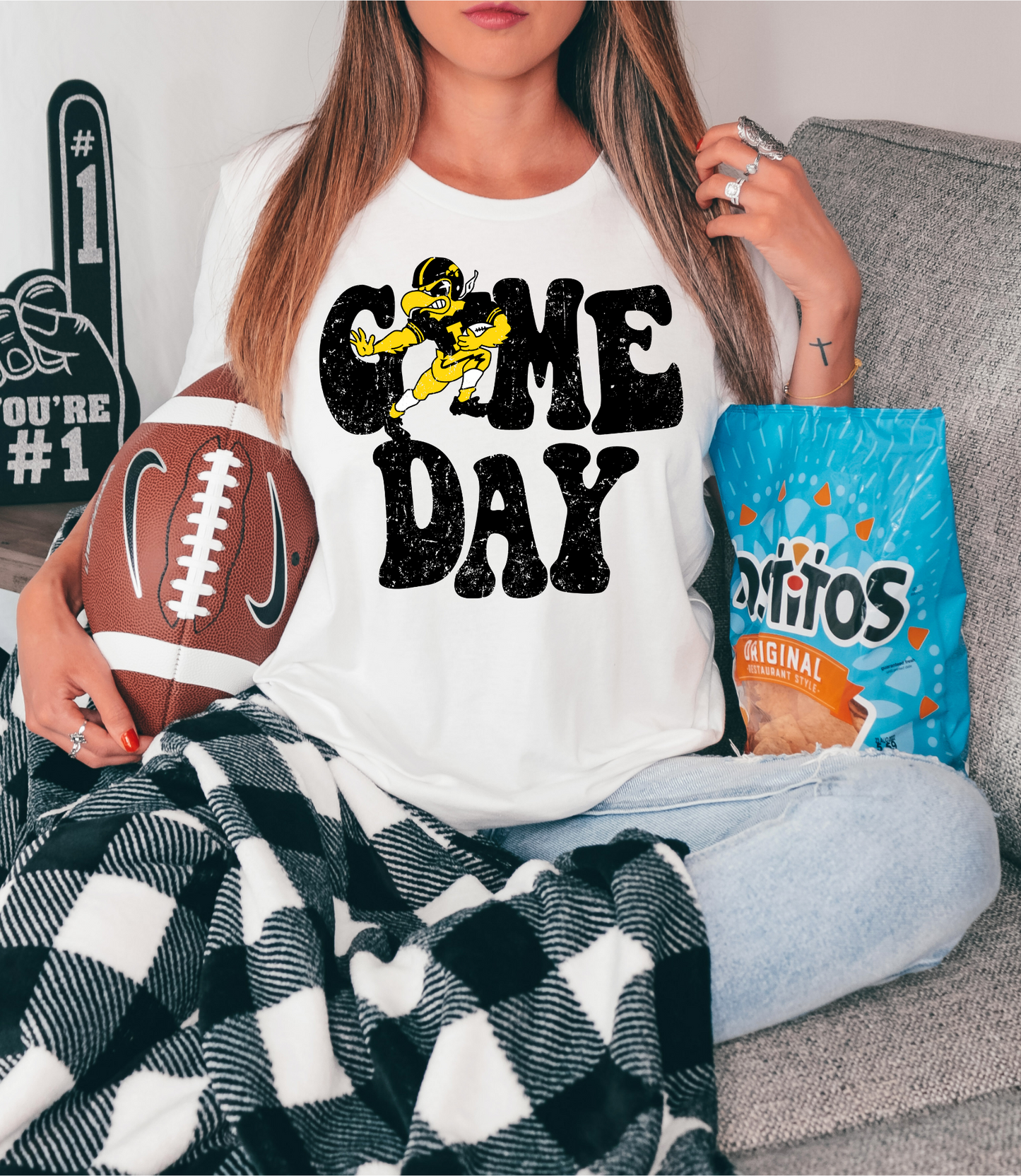 Game day- Iowa Hawkeyes, black