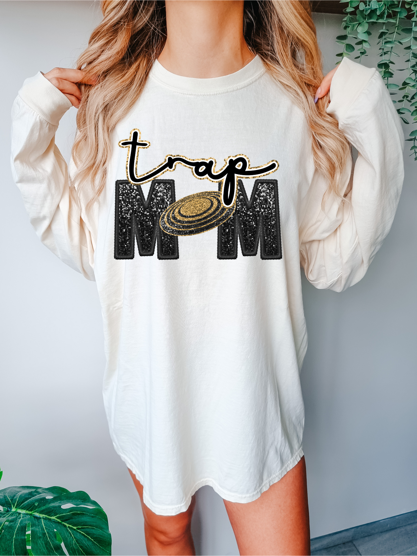 Trap mom - faux sequin