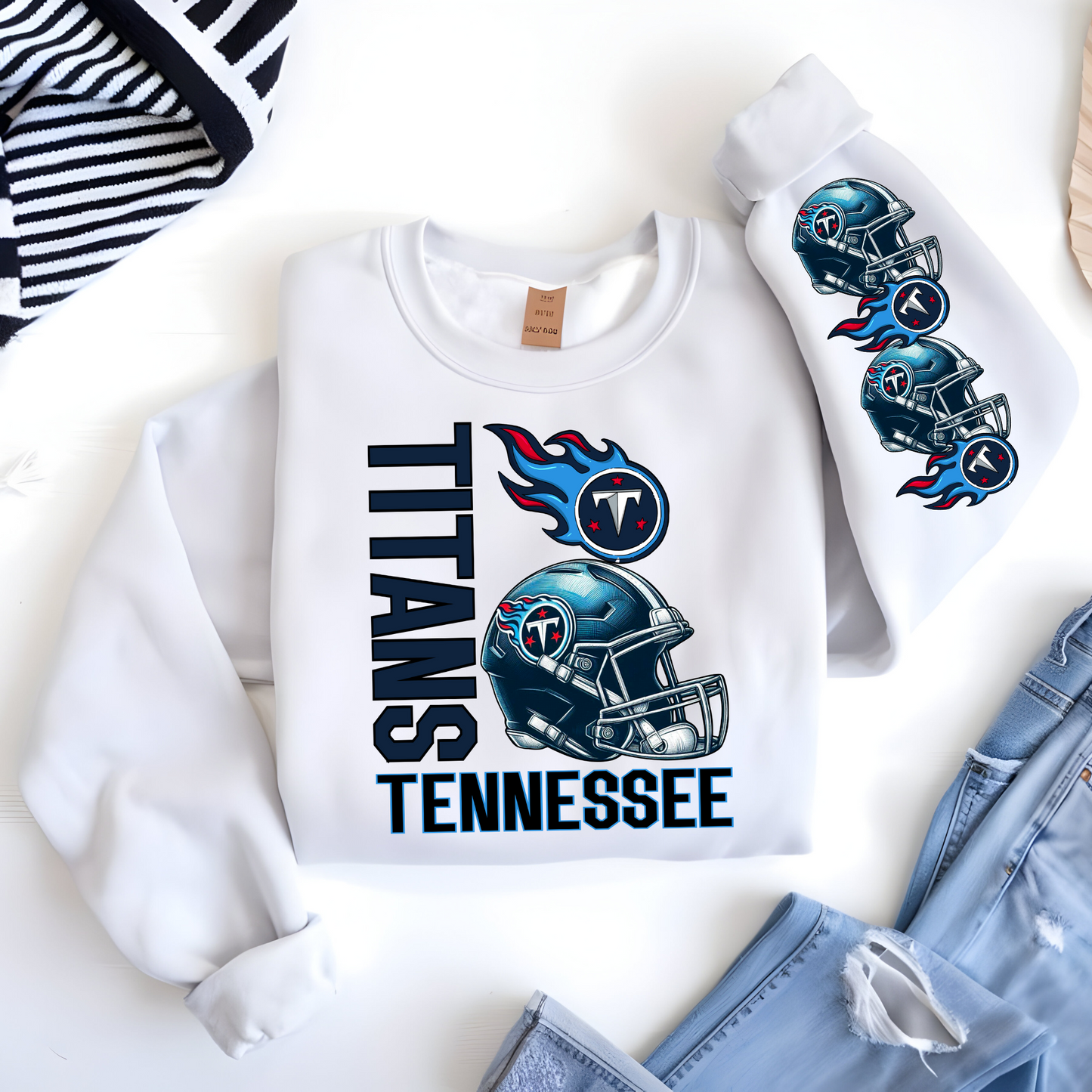 Tennessee Titans Helmet And Logo-Sleeve