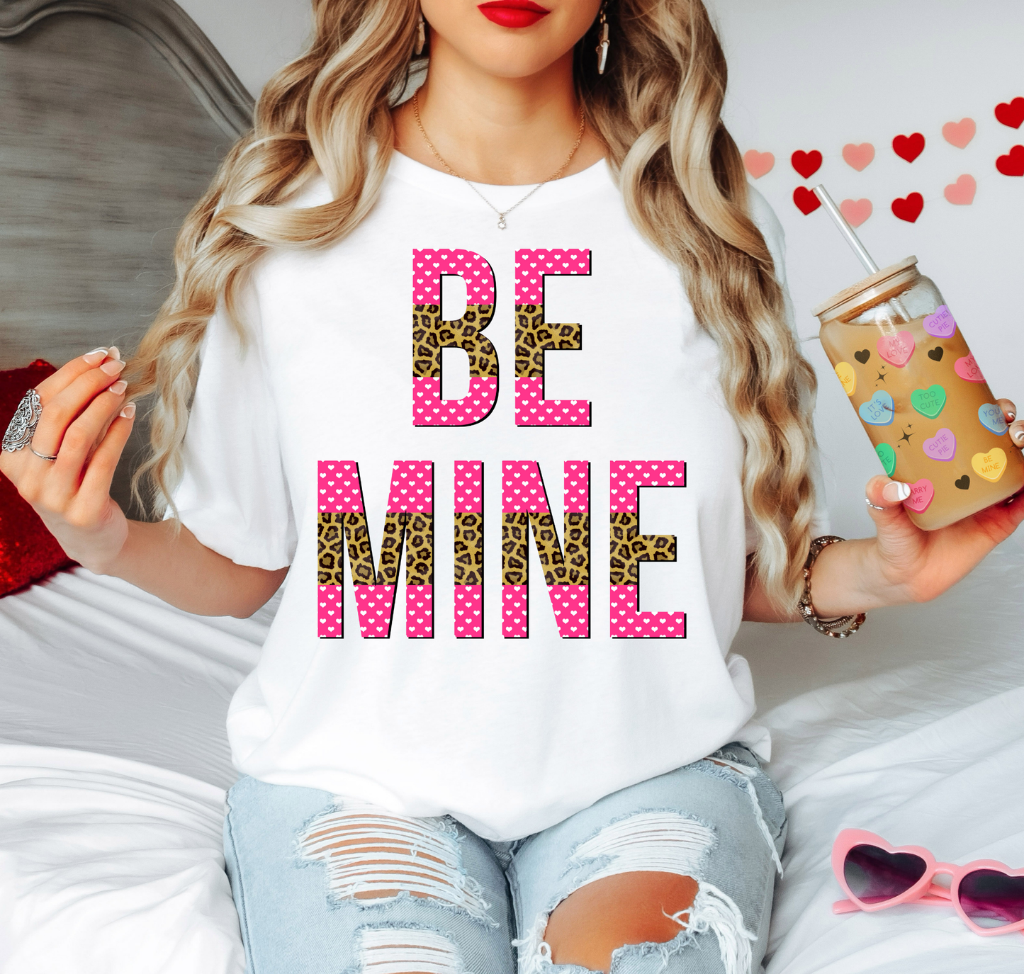 Be Mine Pink And Cheetah Stripes