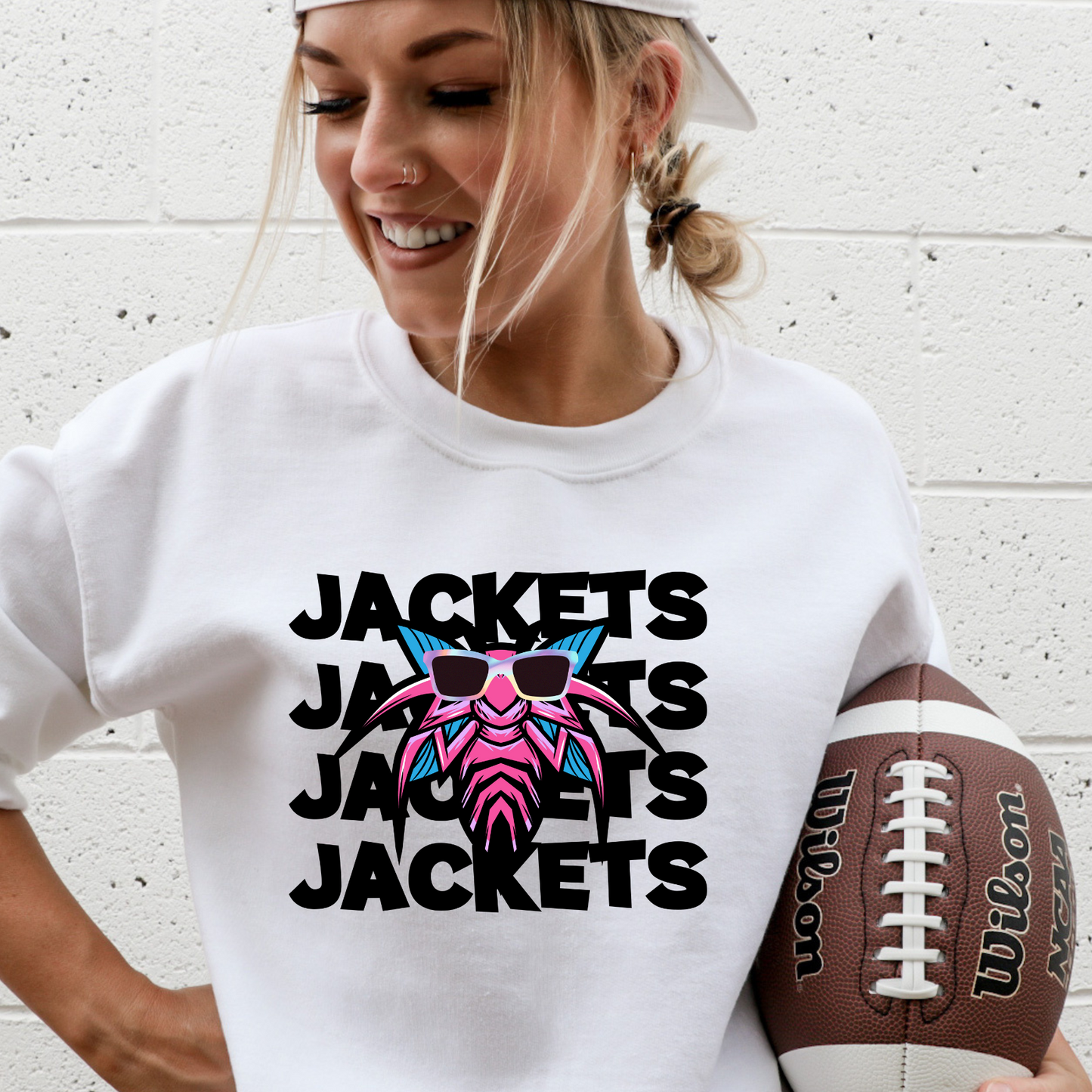 Jackets Stacked -Pink/Teal With Sunglasses
