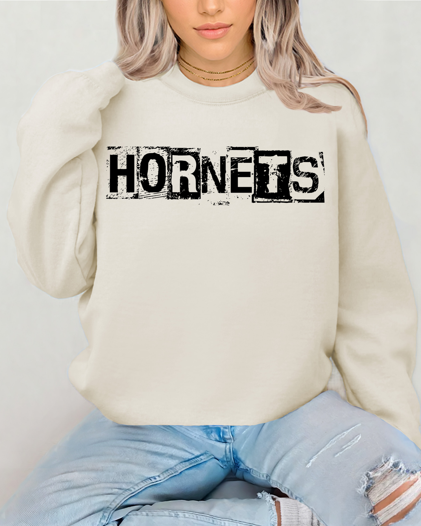 Hornets Black And White Spray Paint Letters