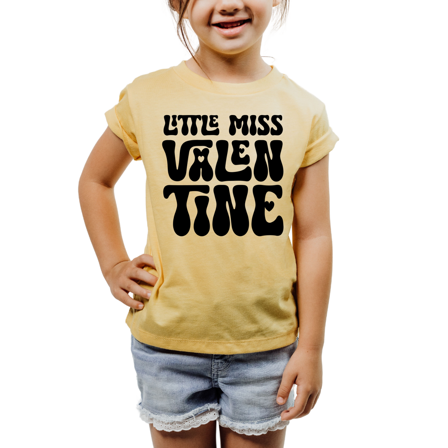 Little Miss Valentine BLACK - DTF Transfer