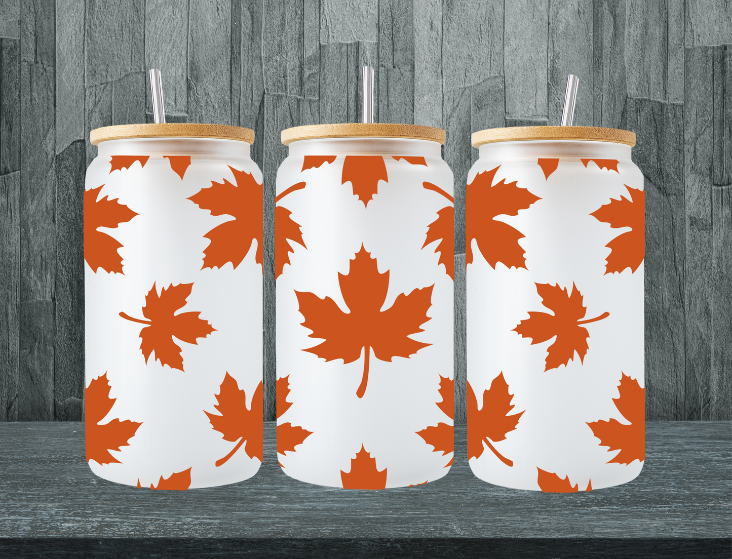 Orange oak leaf - UV Libby Wrap