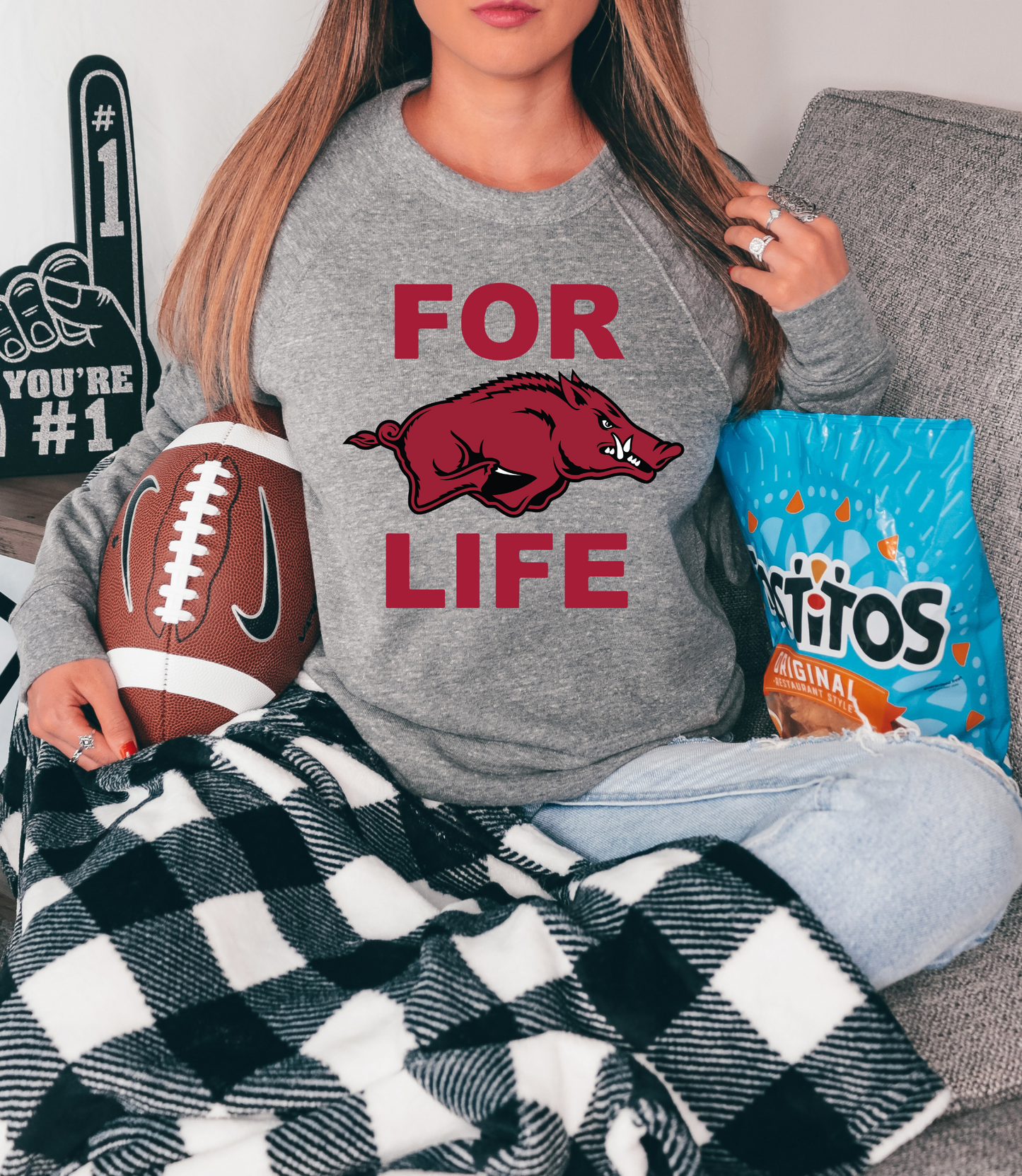 For life with Razorback - red letters