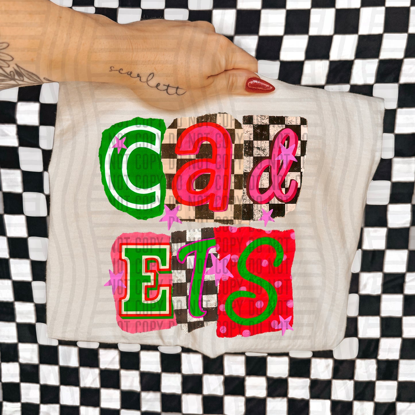 CADETS RED & GREEN CHECKERS