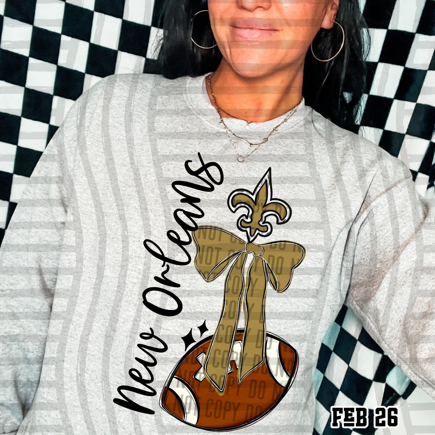 NEW ORLEANS SAINTS FOOTBALL BOW