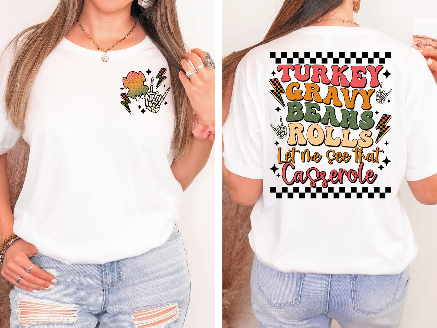 Turkey, checkered lightning and sparkle - front