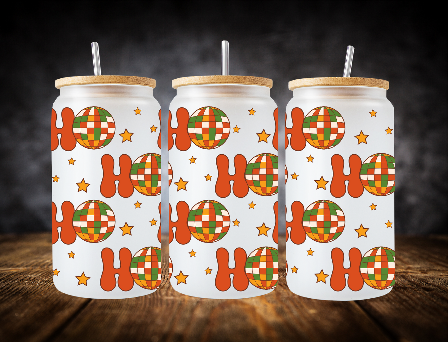Ho Ho Ho Disco Balls/Stars - UV Libby Wrap