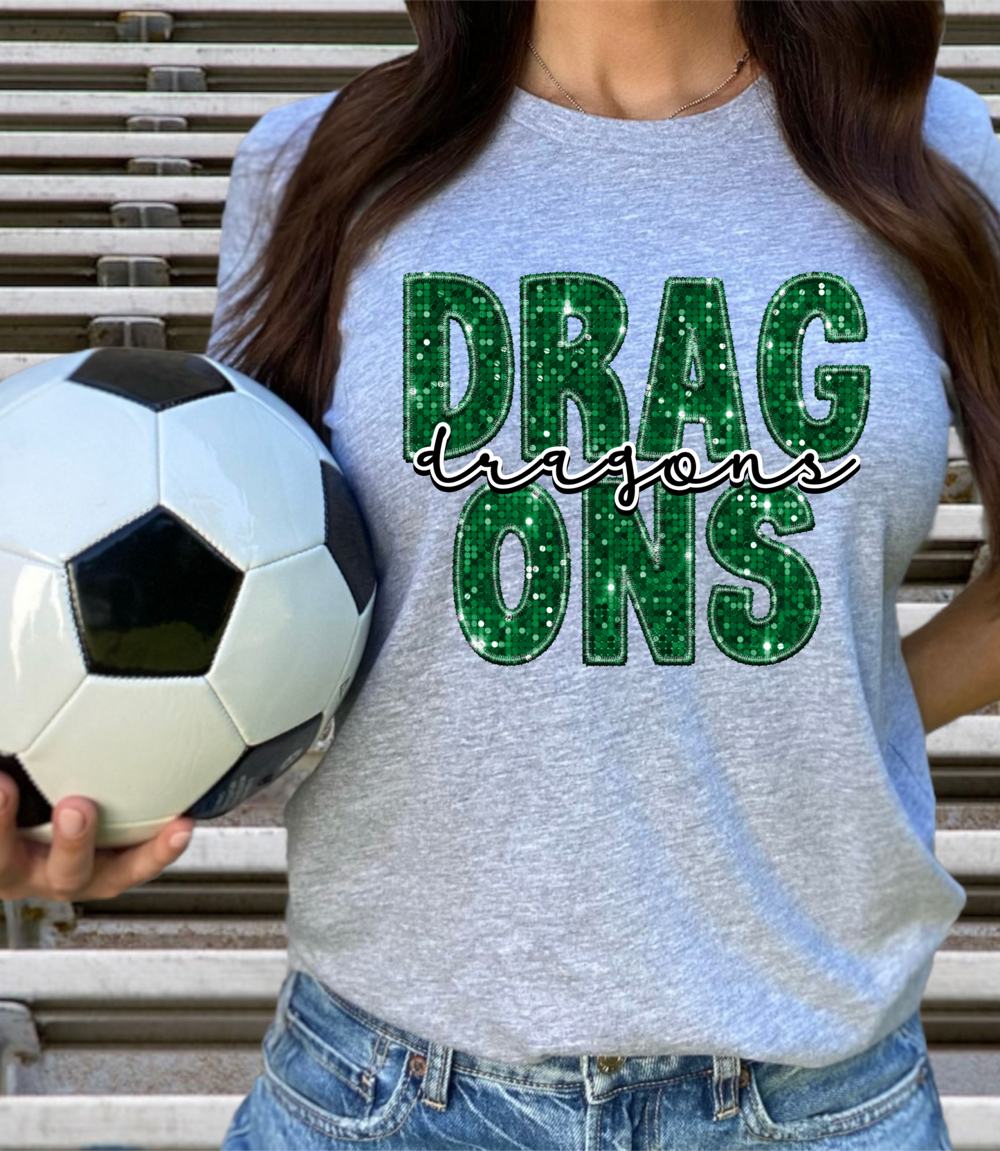 Dragons - green glitter