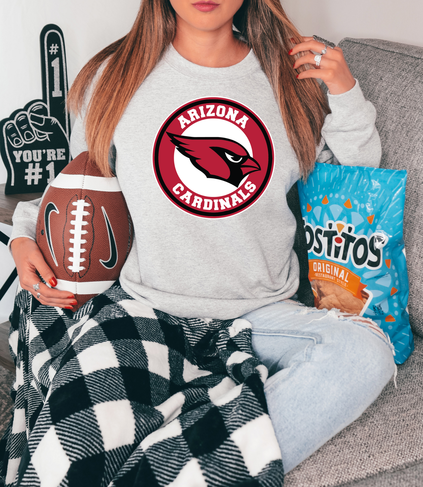 Arizona Cardinals - white letters with cardinal