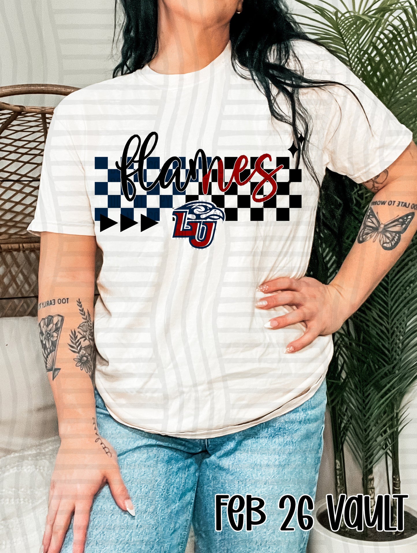 CHECKERED LIBERTY FLAMES