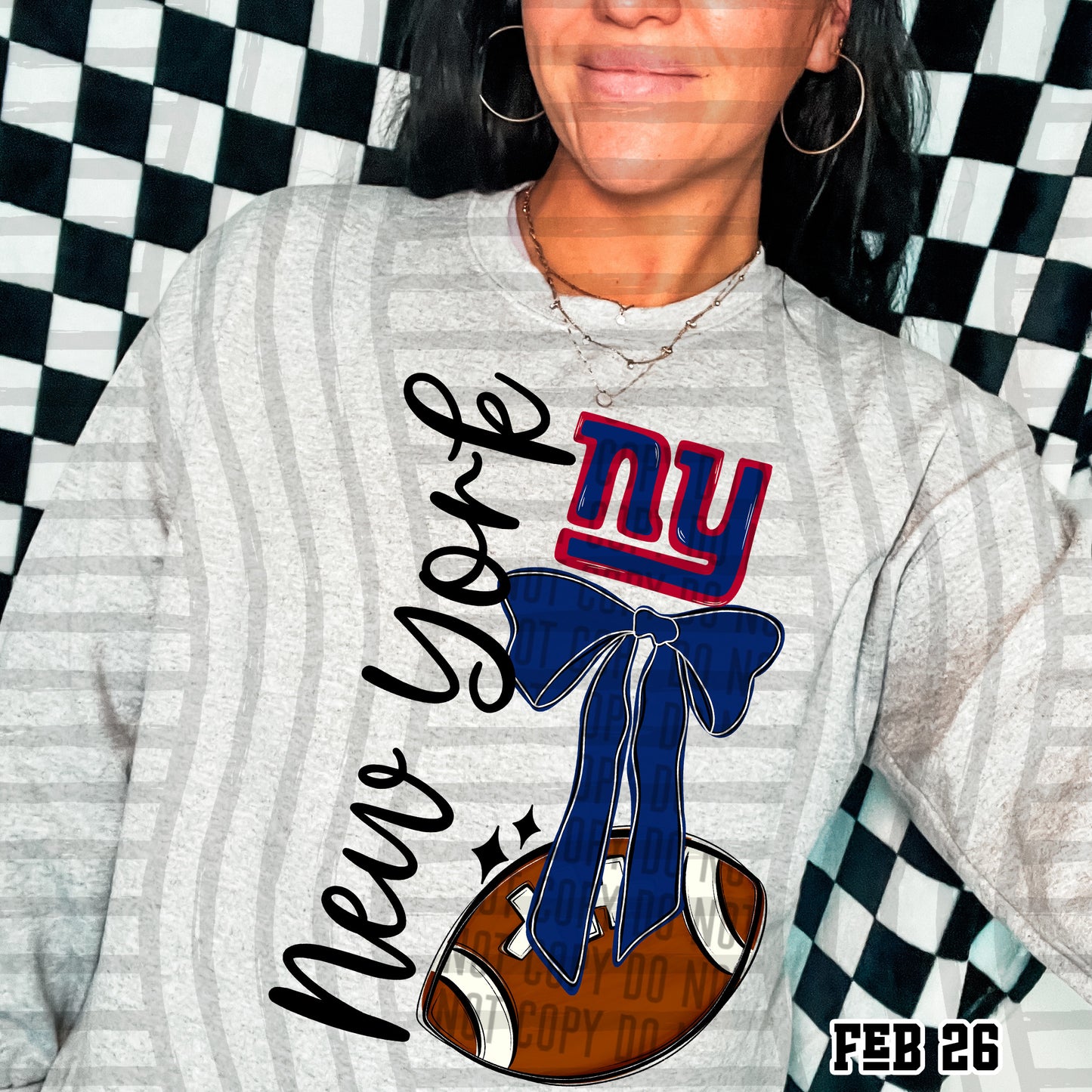 NEW YORK GIANTS FOOTBALL BOW