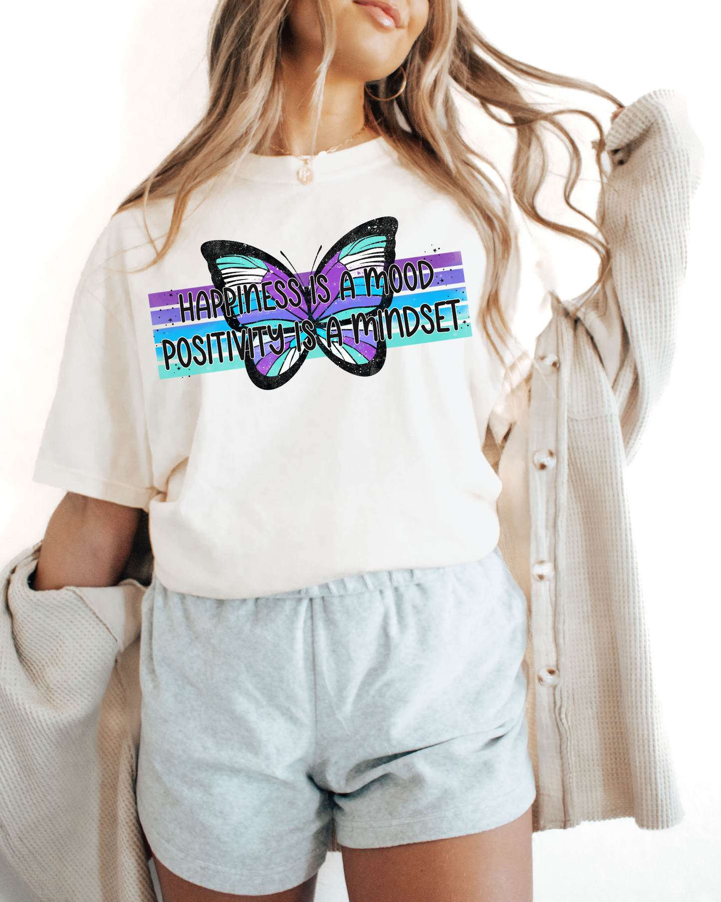 Happiness Is A Mood Positivity Is A Mindset Butterfly