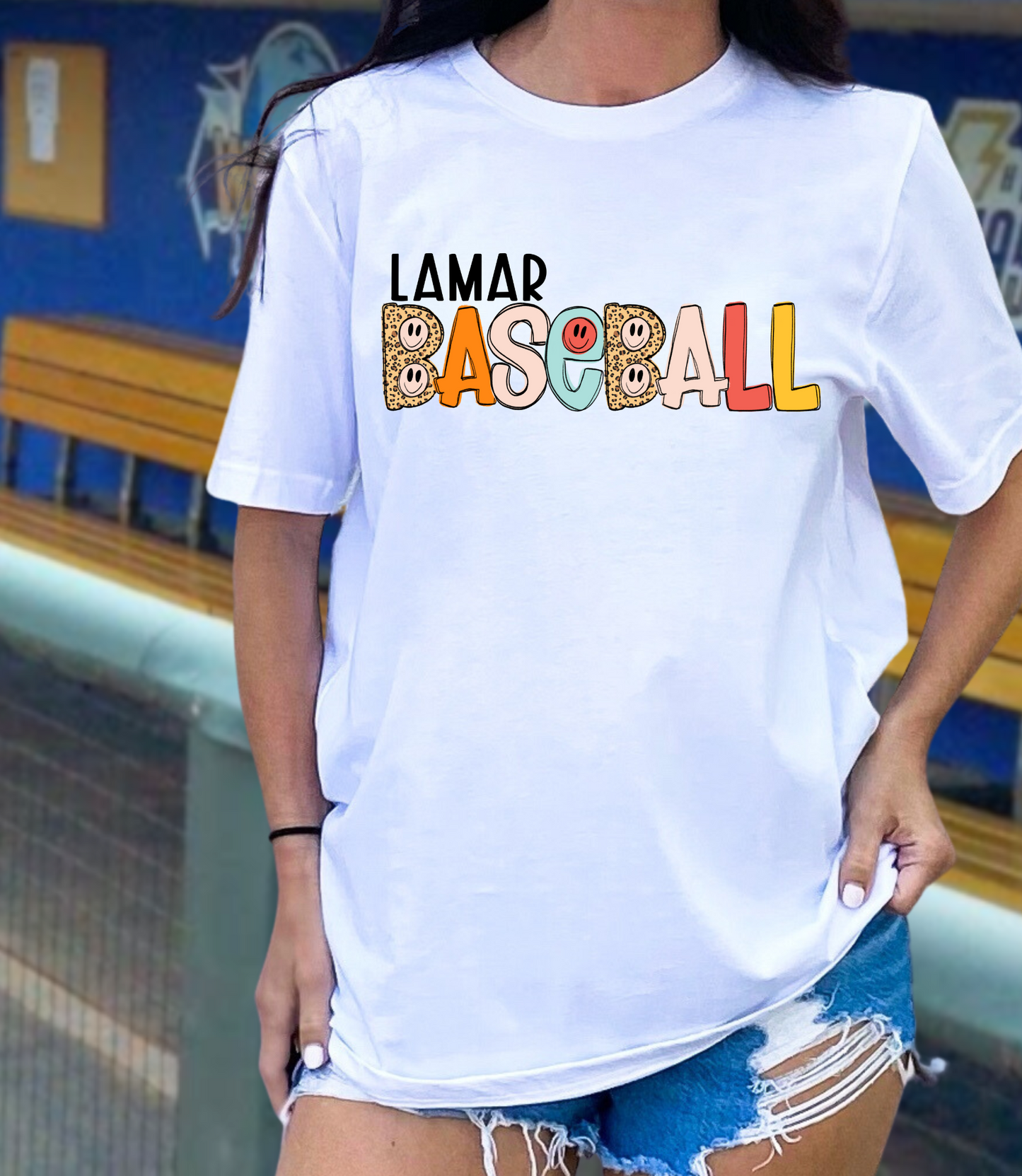 Personalized mascot font - Lamar Baseball, black