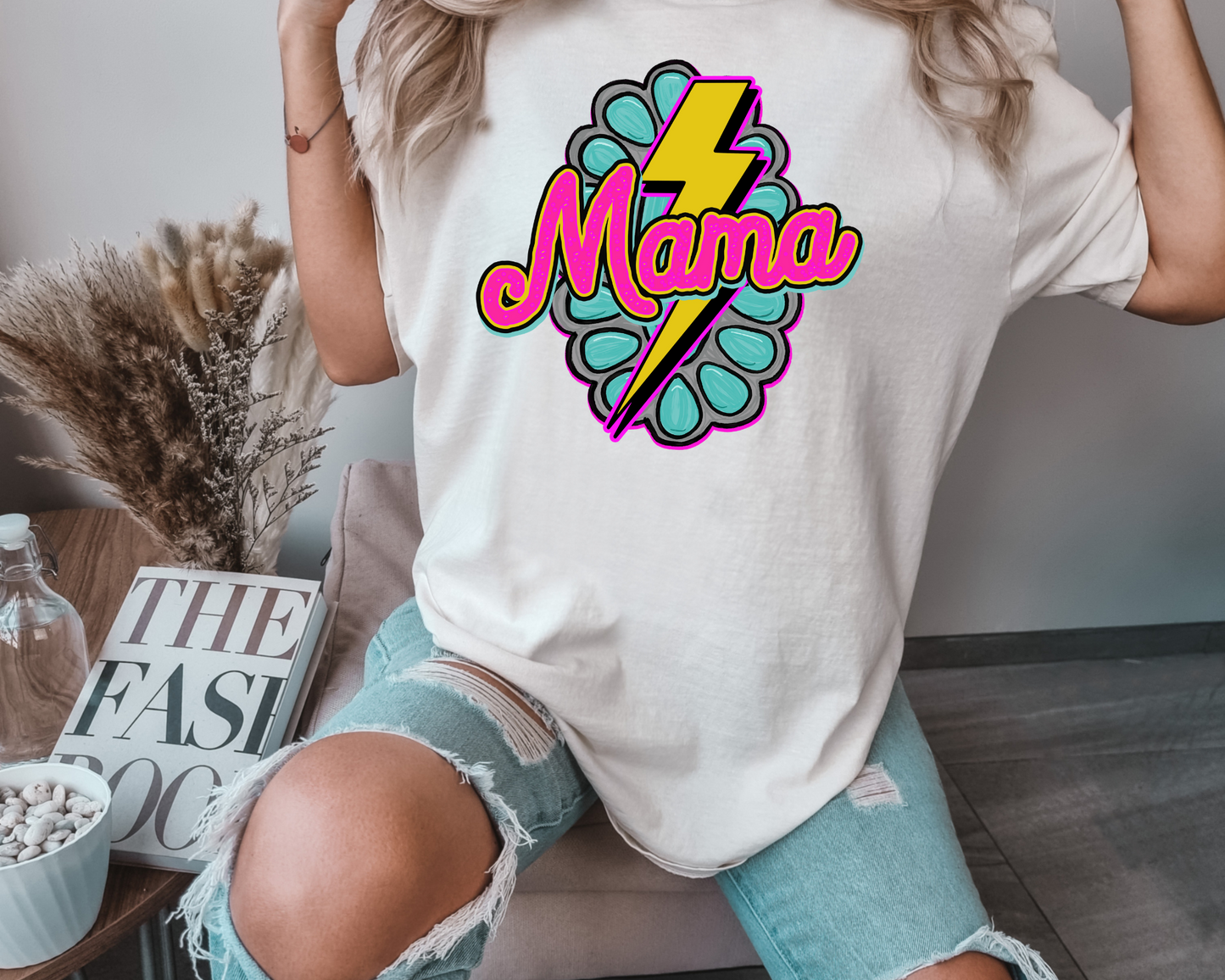 Mama with lightning - pink
