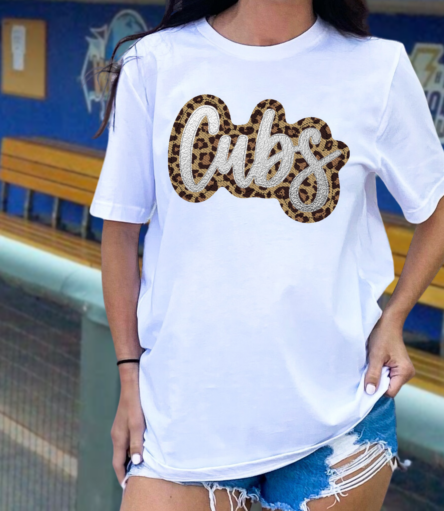 Cubs - cheetah print and white