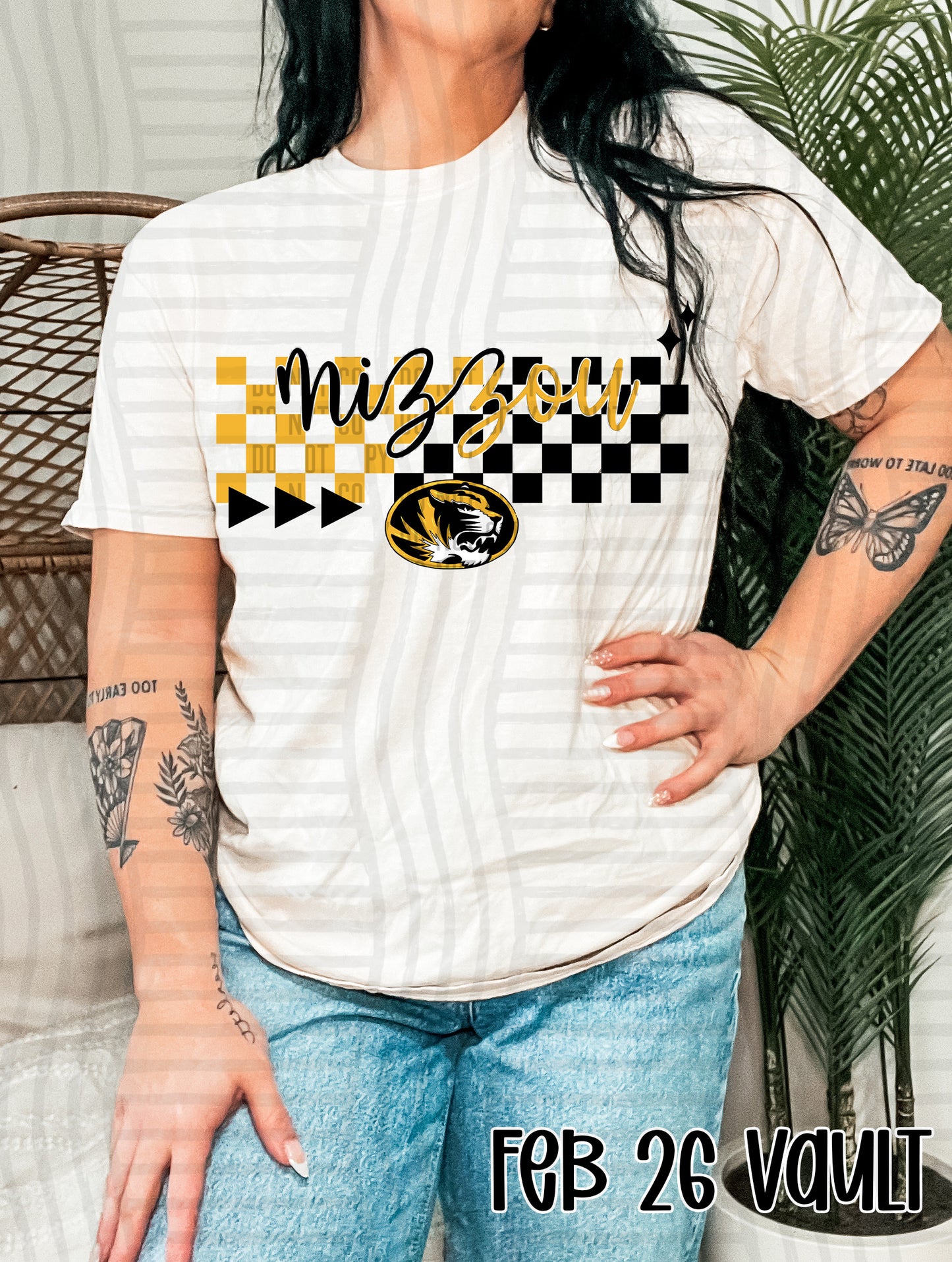 CHECKERED MIZZOU TIGERS
