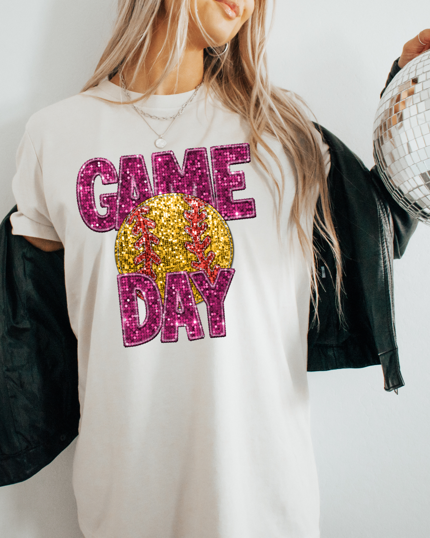 Softball Mom Pink Glitter
