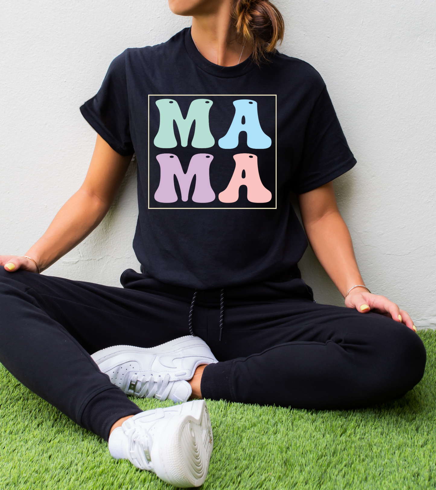 Mama-green, blue and purple