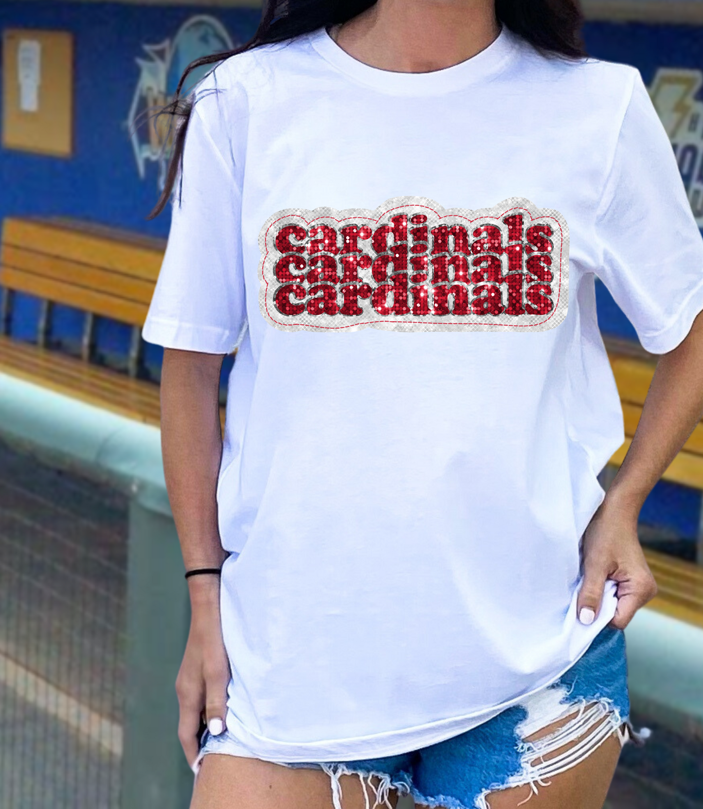 Cardinals - red glitter