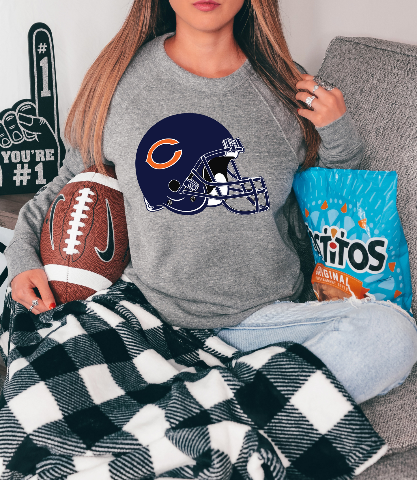 Chicago Bears helmet with logo