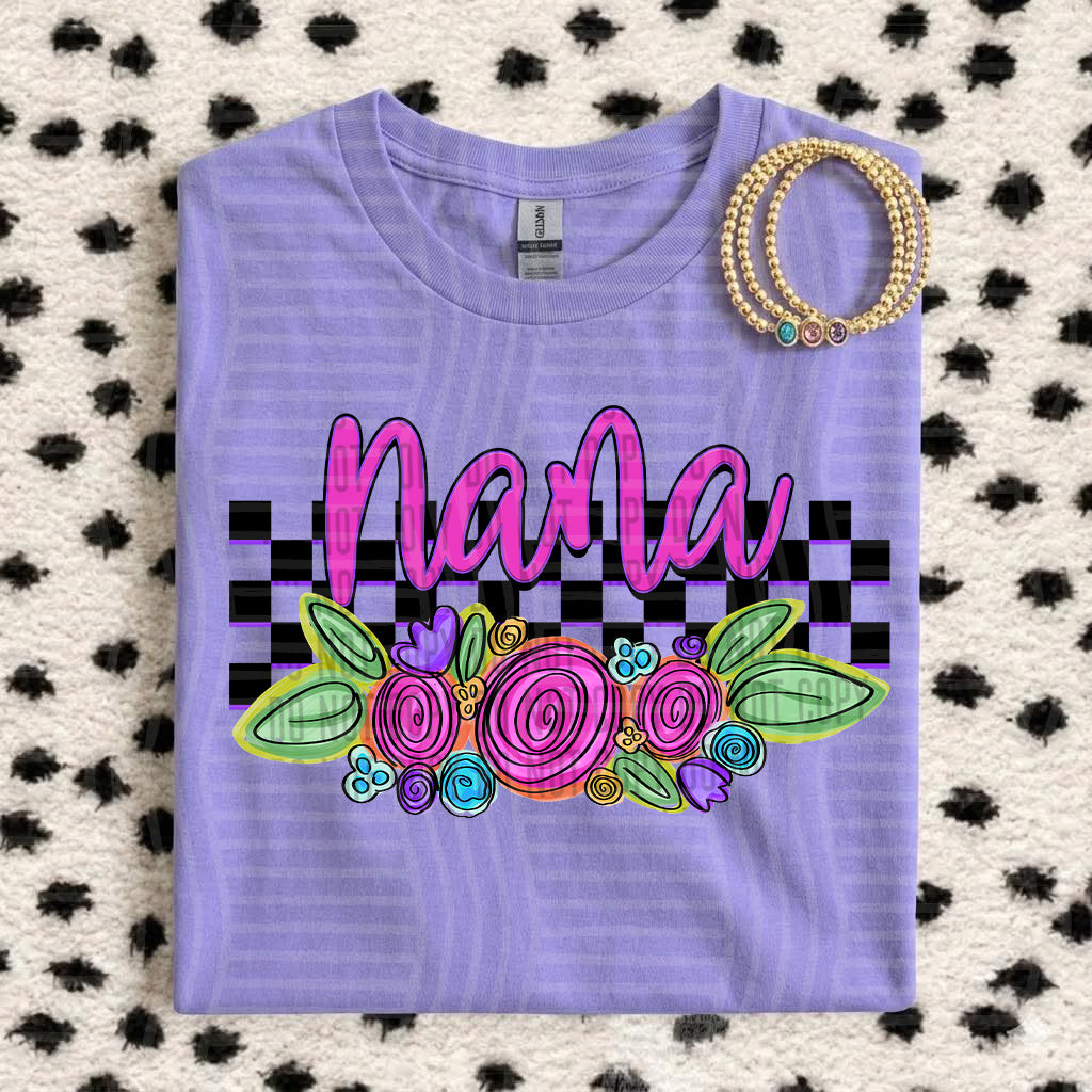 NANA CHECKERS FLOWERS