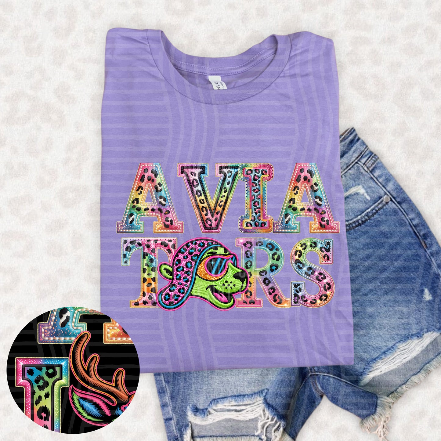 Aviators (pink neon leopard)